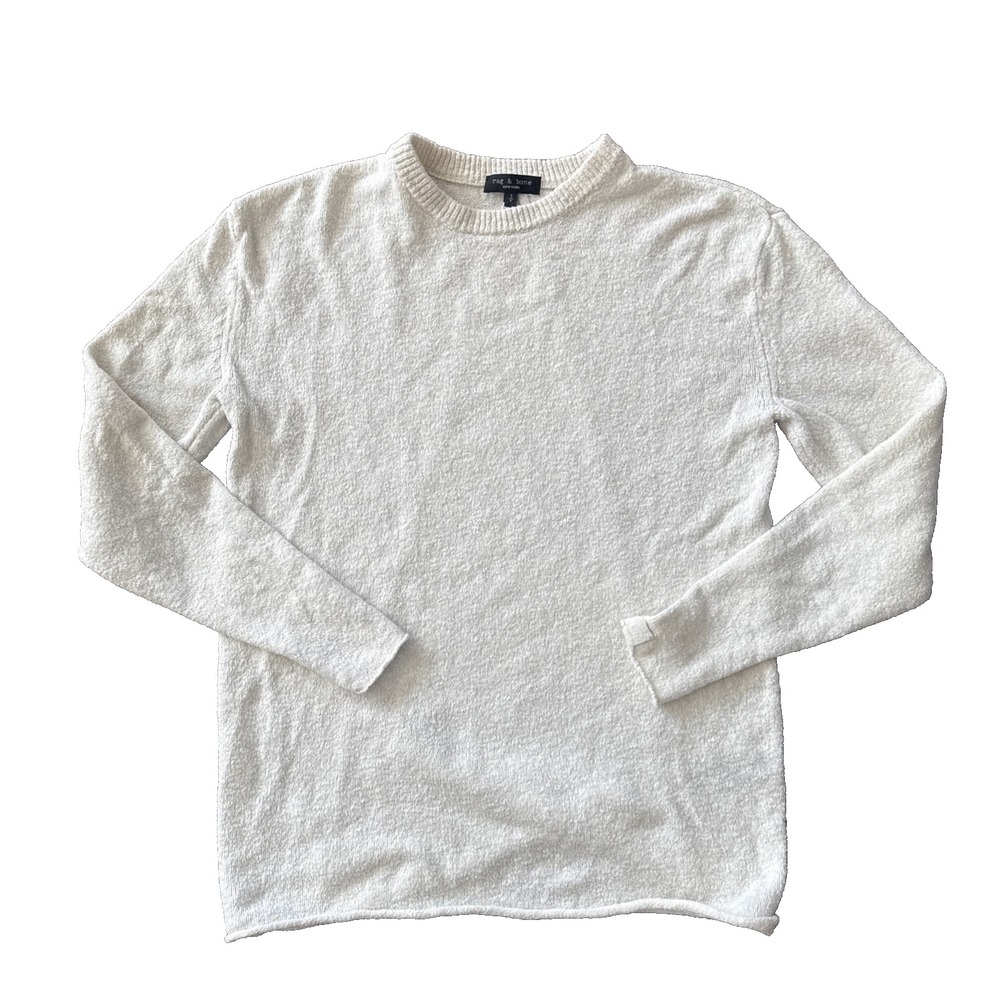 Rag & Bone Elsa Alpaca Blend Sweater Women Small Ivory Crewneck Knit